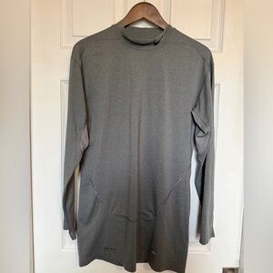 Nike Pro Combat Gray Long Sleeve Compression Top
